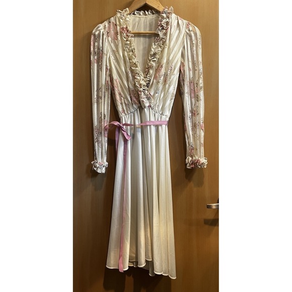 Source Unknown Dresses & Skirts - Vintage 70's Floral Ruffle Midi Dress Romantic Prairie Cottagecore